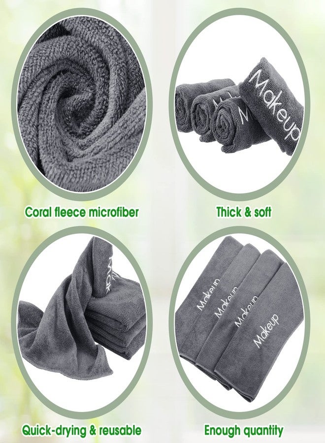 Shimeyao 20 Pack Makeup Towels Gray Makeup Washcloths for Face Classic Soft Microfiber Remover Cloth 13x13 Inch Quick Dry Face Towels for Cleansing Hand - Image 3