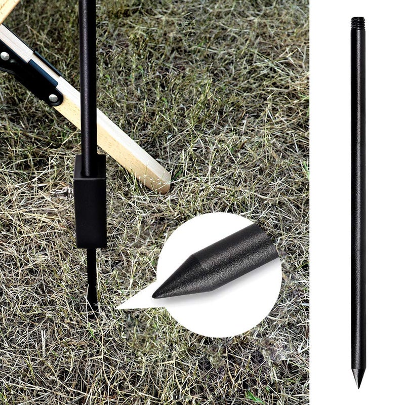 إسكدنيا عمود حامل الفوانيس القابل للطي، حامل مصباح محمول مع خطاف، حامل ضوء قابل للطي للتخييم، الصيد، النزهات، الشواء، والأنشطة الخارجية (أسود) - Image 4