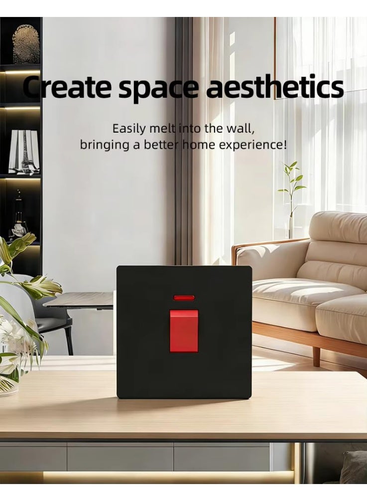 Future Modern Modular Rocker Wall Switch with Indicator Light, Premium Electrical Switch Plate for Home Office Hotel Interior Lighting Control and Safe Everyday Power Management - Image 3