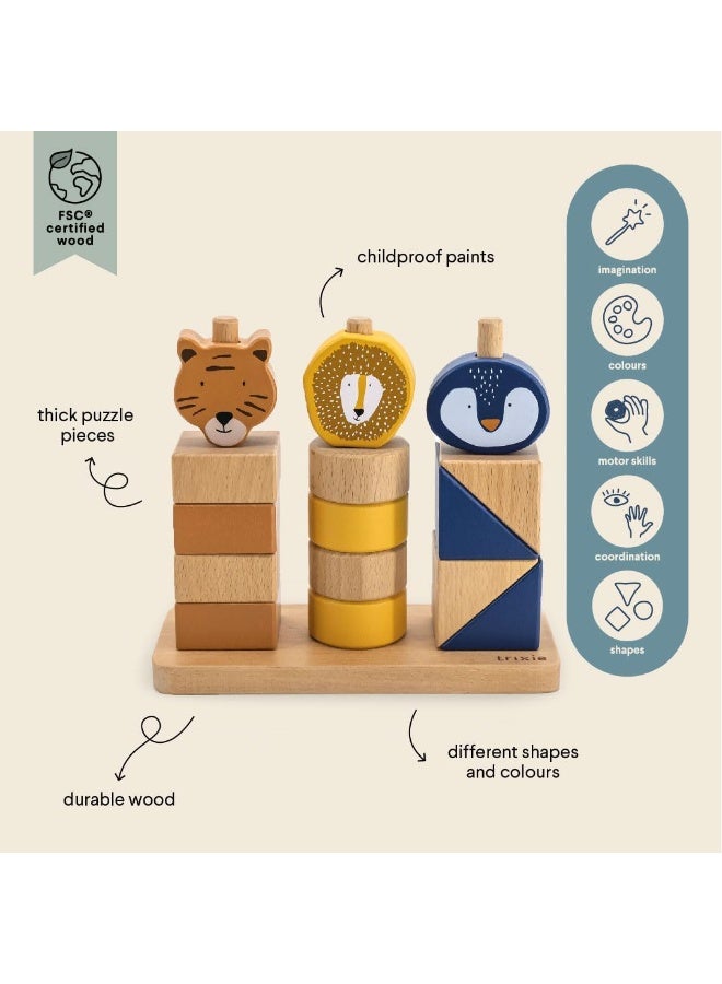 Trixie Wooden animal puzzle stacker - Image 5