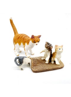 Children's Simulation Cat Model Cloth Doll Cat Lazy Orange Cat Leg Lifting Cat Sleeping Posture Flower Cat Siamese Cat Pet Cat Ornaments-Color:Cat 2 Type A