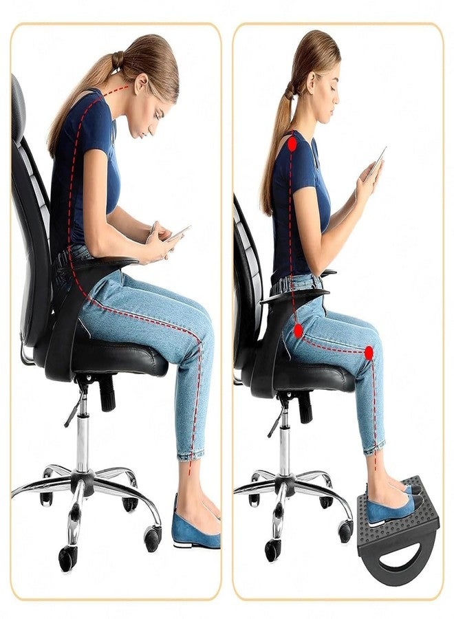 DKRIVA Foot Rest for Office Chair with Acupressure Points and Roller | Ergonomic Footrest for Office Desk | Foot Rest Under Table | Foot Stool for Home, Office Table, and Sofa (Unbreakable, Non-Slip Legs) (PACK OF 1) - Image 3