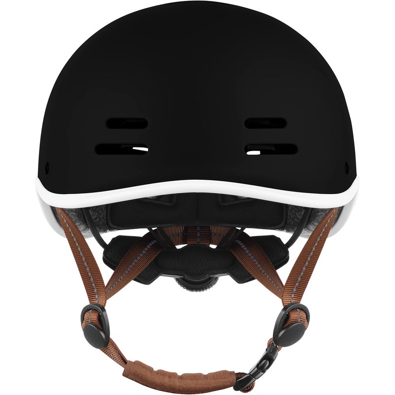 Retrospec Remi Kids' Bike Helmet for Youth Boys & Girls- Bicycle Helmet with Built-in Visor and Adjustable Reflective Straps for Skateboarding, Scooters, Rollerblading - Matte Black - 49-53cm - Image 5