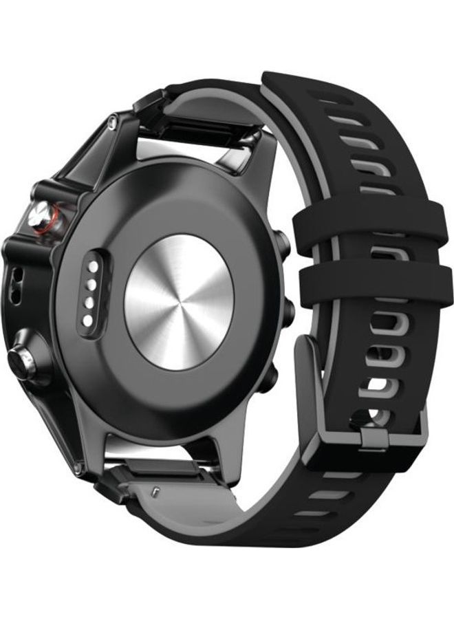 NIBEMINENT Replacement Watch Band For Garmin Fenix 6X Black/Grey - Image 5