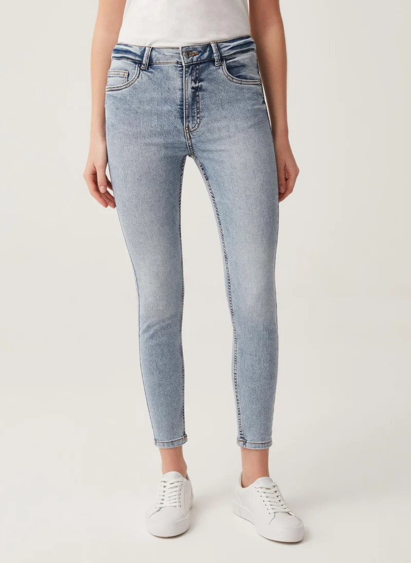 او في اس High-rise, skinny fit jeans