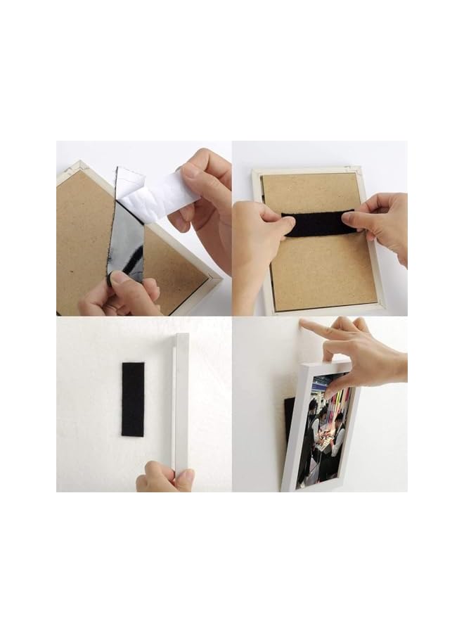 PROMASS promass Heavy Duty Mounting Tape Double-Side Reclosable Hook Loop Strips Tape Sticky Fastener Waterproof Indoor Outdoor Use for Holds Picture Frame and Tools (15Pack- 3x10cm)  - Image 3