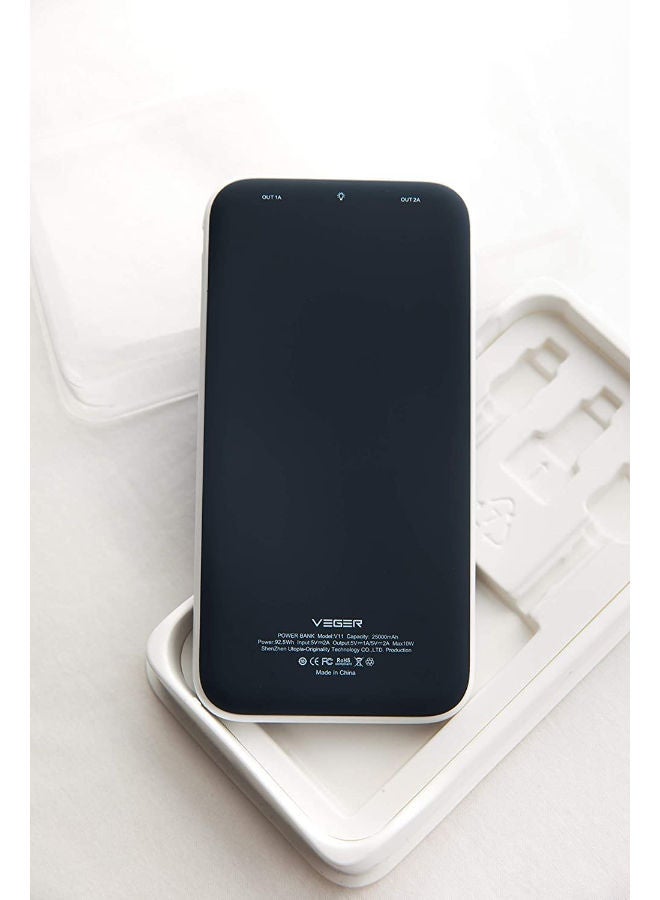 VEGER باور بانك 25000 مللي أمبير 2 مخرج USB - Image 3