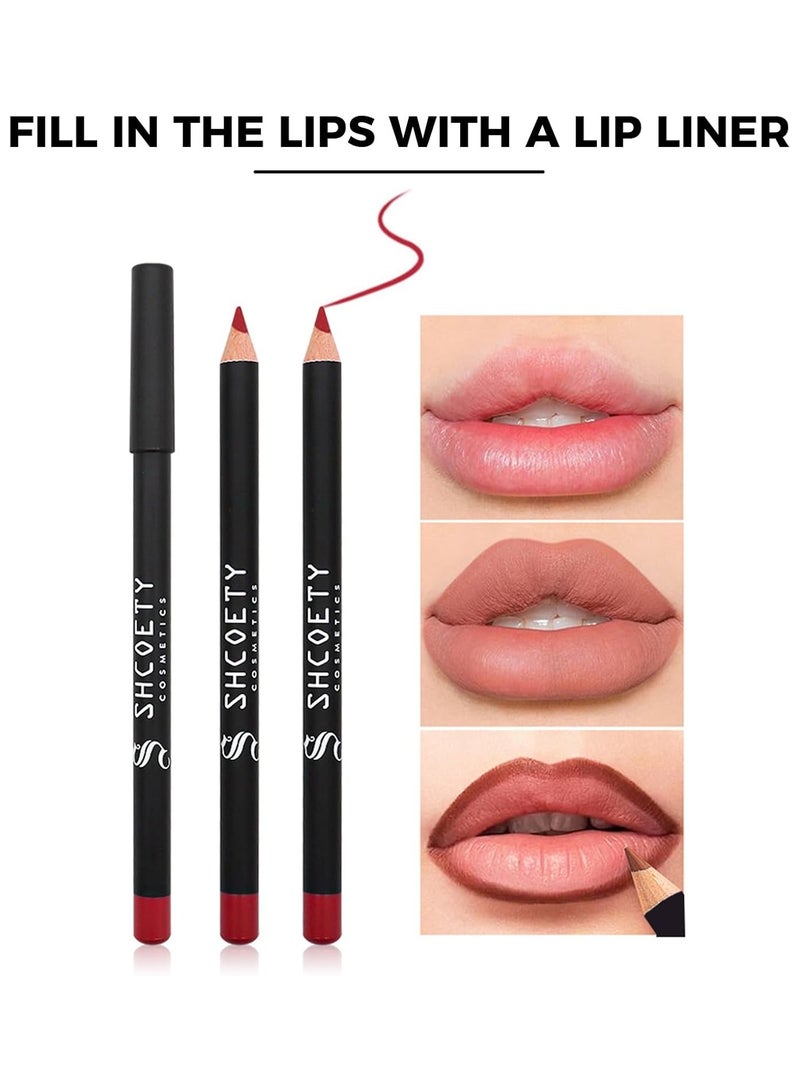 SHCOETY Lip Liner – Precise Lip Shaping and Definition, 12 Shades for Fuller Lips - Image 2