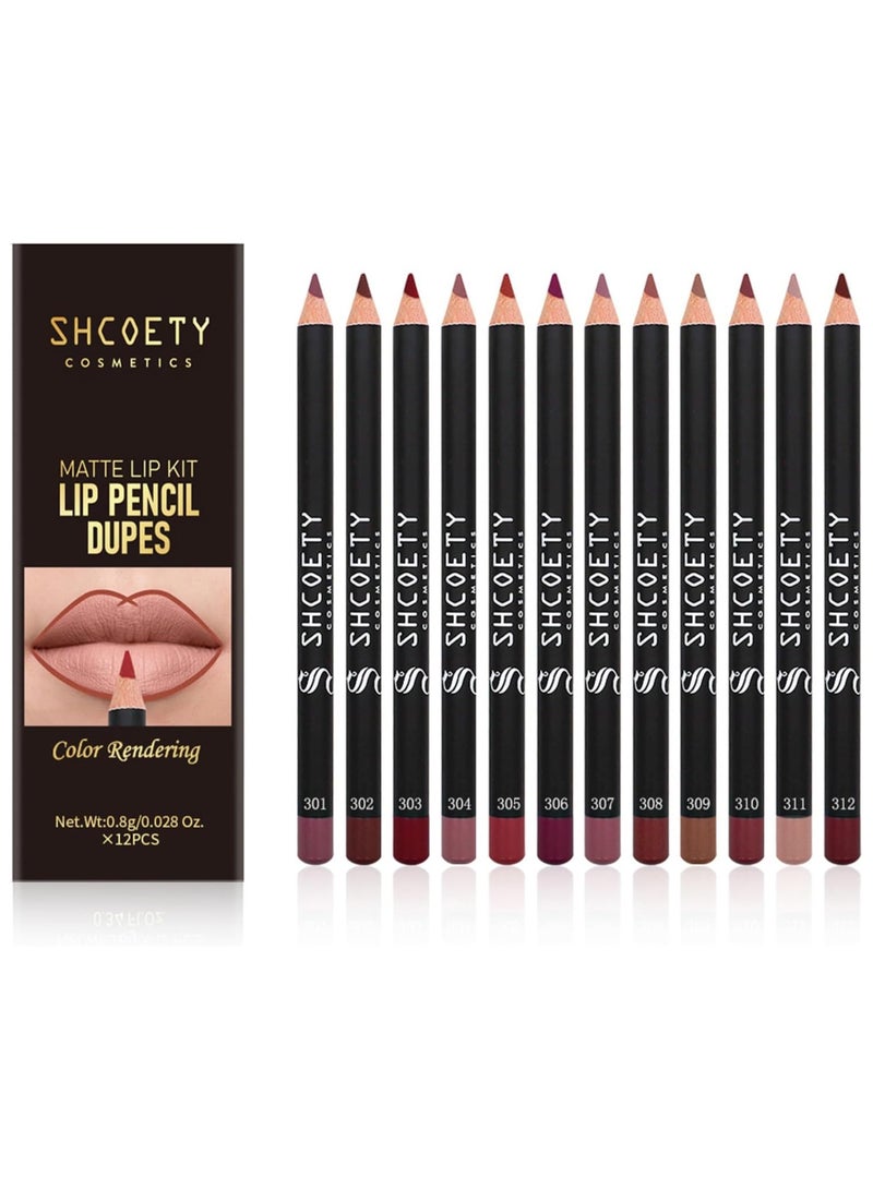 SHCOETY Lip Liner – Precise Lip Shaping and Definition, 12 Shades for Fuller Lips - Image 1