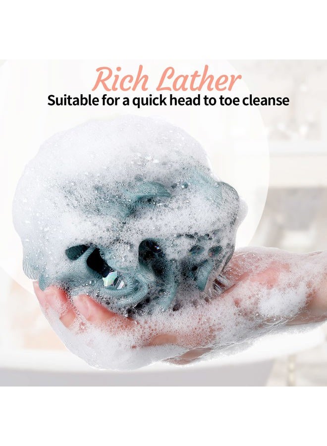 Raiten 100 Pieces Bath Sponge Shower Loofahs Bulk 30g Soft Net Body Scrubber Sponge Ball Body Shower Pouf Bath Scrunchies for Men and Women Exfoliating Shower Sponge (Regular Color) - Image 4