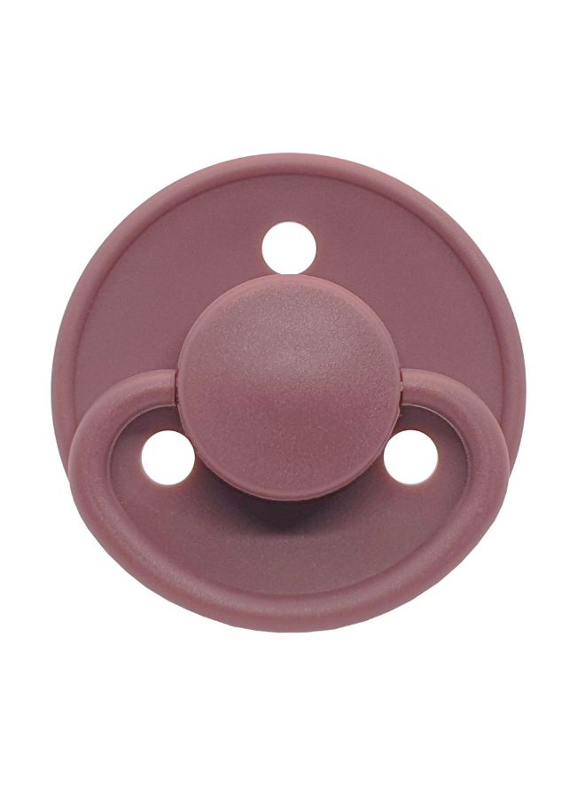 Mininor Pack Of 2 Baby Round Silicone Pacifier, 6 Months +, Heath Flower  - Image 1