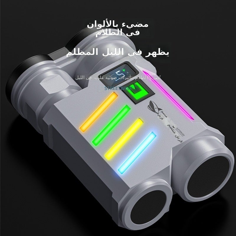 القرش المبتسم SMILING SHARK مصباح يدوي محمول قابل للشحن عبر USB مع وضعين للإضاءة، سطوع عالي، إضاءة لامعة ومؤشر بطارية - Image 4