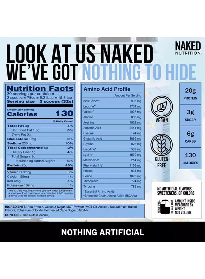 Nakd nutrition Naked Shake - Vanilla Protein Powder - Plant Based Protein Shake with Mct Oil, Gluten-Free, Soy-Free, No Gmos Or Artificial Sweeteners - 30 Servings - Image 5