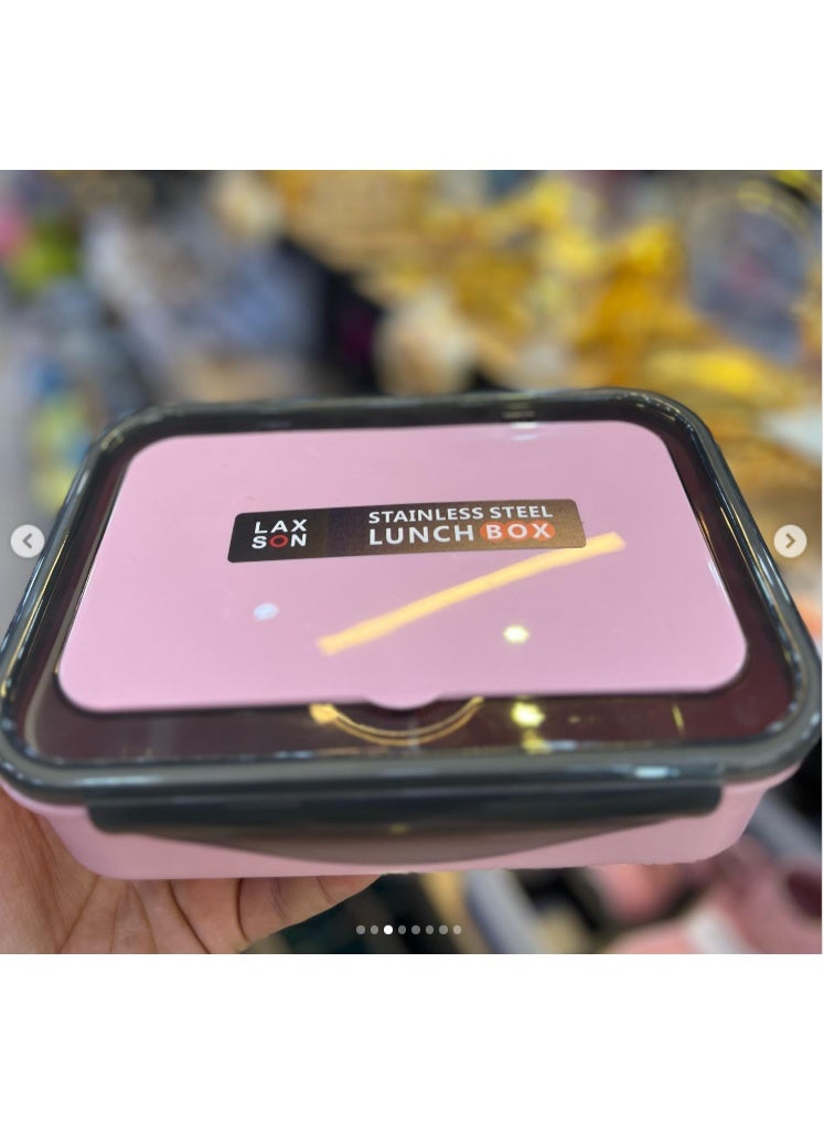 LAXSON Stainless Steel Lunch Box - Leak-Proof Compartment Food Container for Kids & Adults (School, Office, and Travel) - Image 5