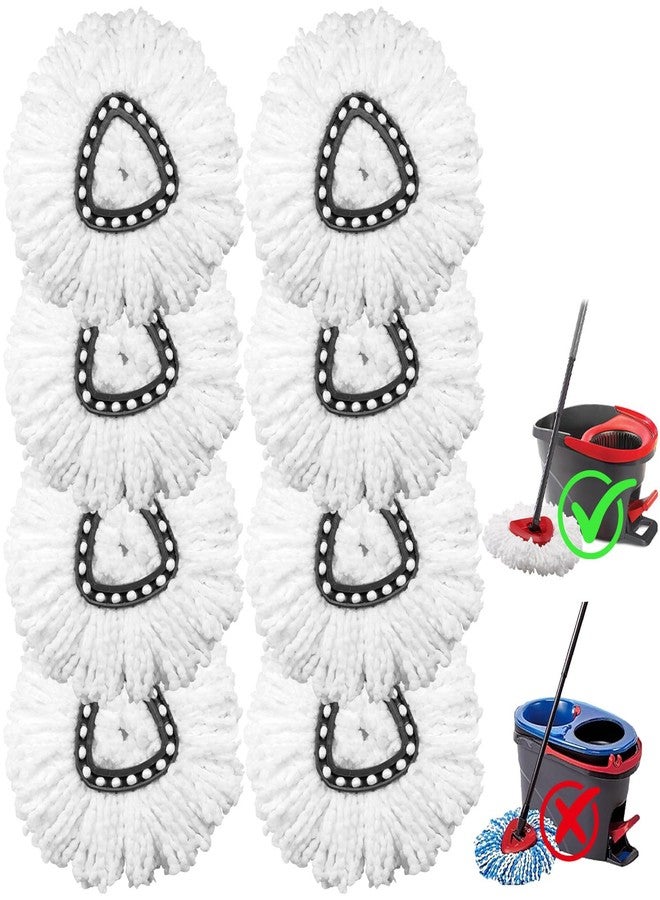 Tecbeauty 8 Pack Mop Replacement Heads Compatible with O Cedar Triangle Swivel Mops, Spin Mop Microfiber Refills, Deep Cleaning Easy to Replace - Image 1