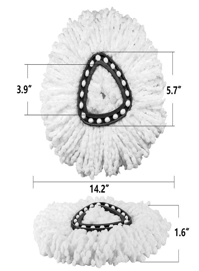 Tecbeauty 8 Pack Mop Replacement Heads Compatible with O Cedar Triangle Swivel Mops, Spin Mop Microfiber Refills, Deep Cleaning Easy to Replace - Image 2
