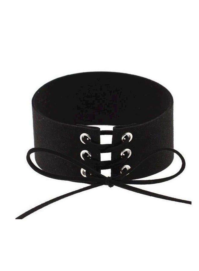 QD-4579BK Vintage Elegant Black Choker Necklace for Ladies - Image 1