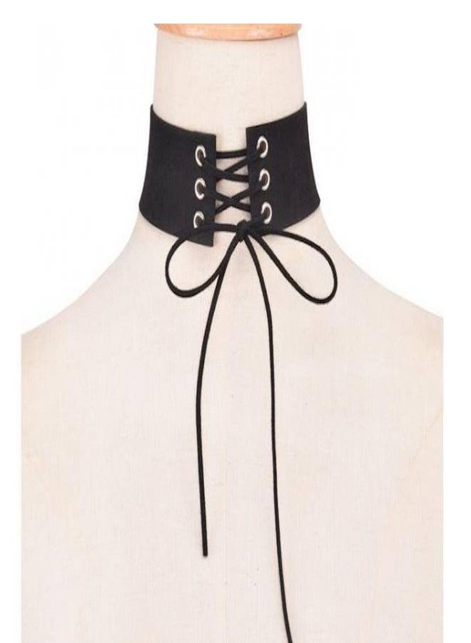 QD-4579BK Vintage Elegant Black Choker Necklace for Ladies - Image 2