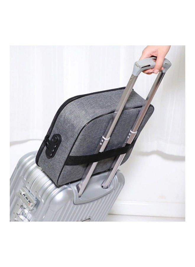 Two Layered Document Bag With Lock grey - Image 4