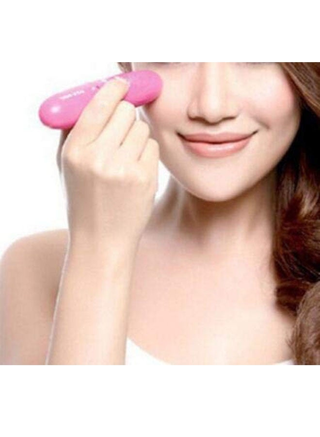 قلمان صغيران لتدليك العين كهربائياً، أداة تدليك العين، أداة تجميل العين (وردي + أبيض) - Image 5