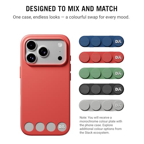 DailyObjects iPhone 17 Pro Max Stack Classic Magnetic Case Cover | Compatible with Magsafe | Camera & Body Protection | Shock/Scratch Proof| Dual Hybrid Protection | Wireless Charging - Coral Red - Image 4