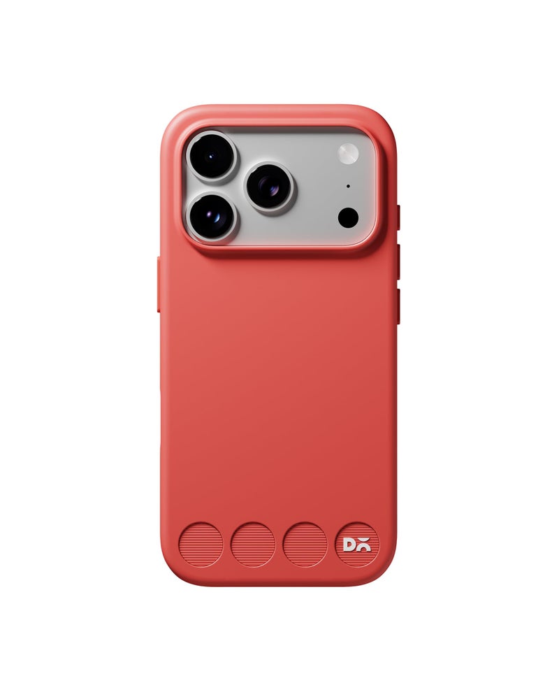 DailyObjects iPhone 17 Pro Max Stack Classic Magnetic Case Cover | Compatible with Magsafe | Camera & Body Protection | Shock/Scratch Proof| Dual Hybrid Protection | Wireless Charging - Coral Red - Image 1