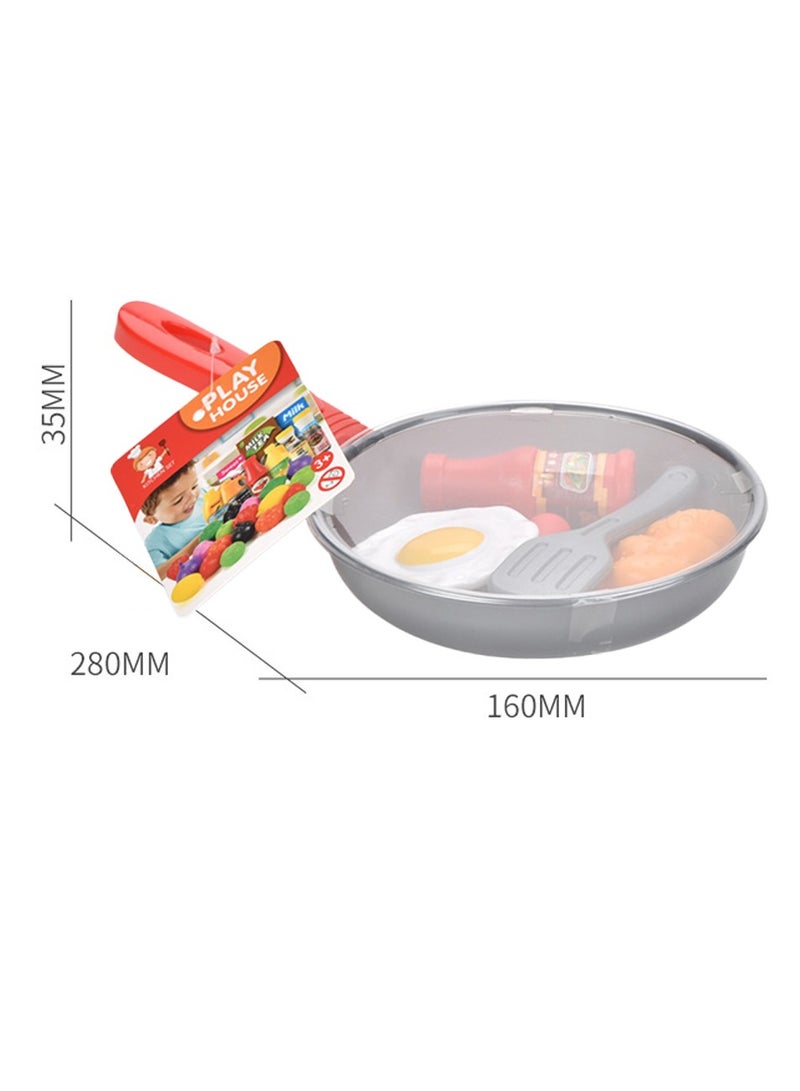 8Pcs Kitchen Cooking Playset, Kids Cooking Pretend Playsets, Kids Household Toys, Play Kitchen Accessories for Girls Boys Toddlers - Image 4