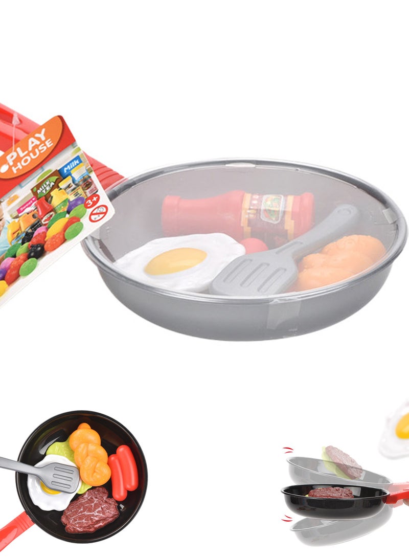 8Pcs Kitchen Cooking Playset, Kids Cooking Pretend Playsets, Kids Household Toys, Play Kitchen Accessories for Girls Boys Toddlers - Image 1