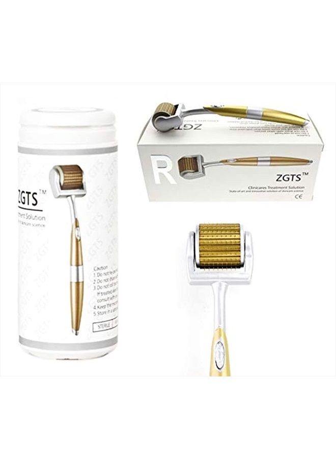 ZGTS ديرما رولر إبرة دقيقة - 0.25 مم 192 إبرة تيتانيوم رولر فاخر - معتمد من إدارة الغذاء والدواء، مصنوع يدويًا للعناية بالبشرة - - Image 1