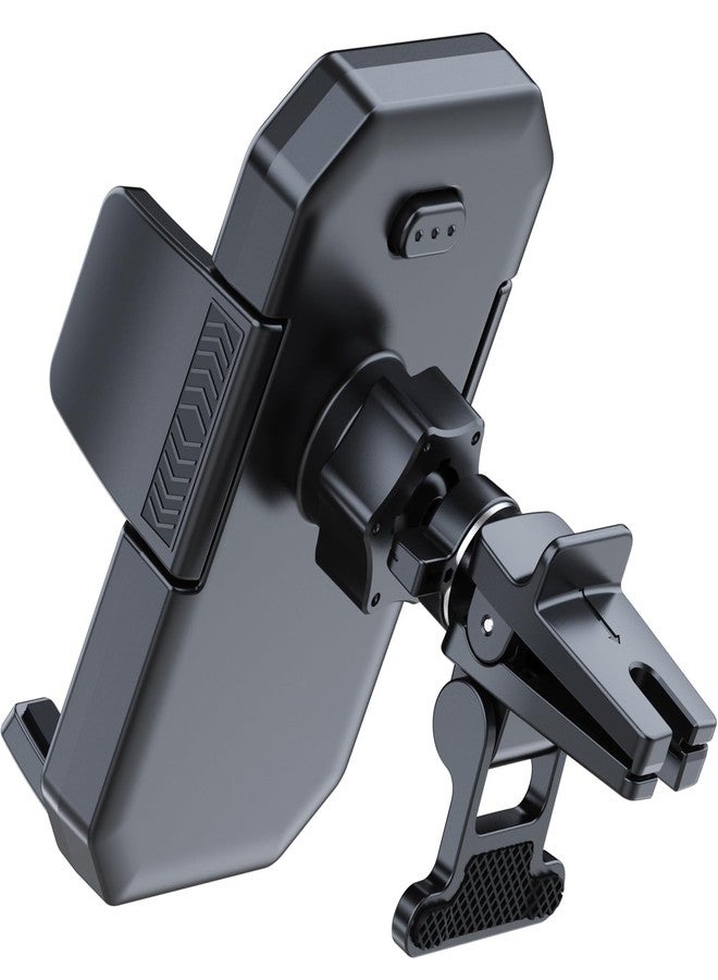 HouDeOS 2023 Upgraded Phone Mount for Car, Air Vent Car Phone Holder [Big Phone & Thick Cases Friendly],Hands Free Cell Phone Automobile Clamp Cradles, Compatible with All iPhone Samsung Phones - Image 2