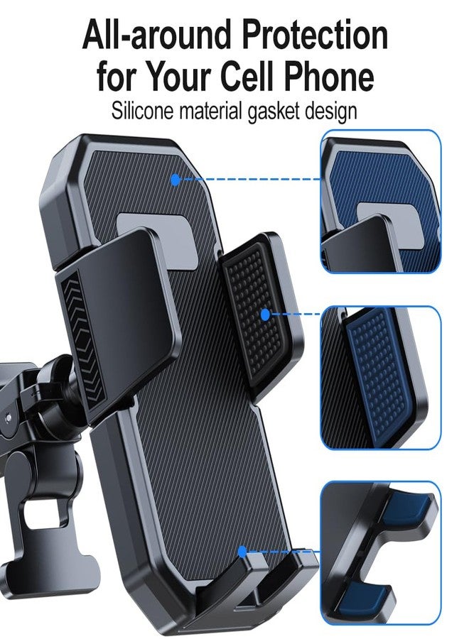 HouDeOS 2023 Upgraded Phone Mount for Car, Air Vent Car Phone Holder [Big Phone & Thick Cases Friendly],Hands Free Cell Phone Automobile Clamp Cradles, Compatible with All iPhone Samsung Phones - Image 4