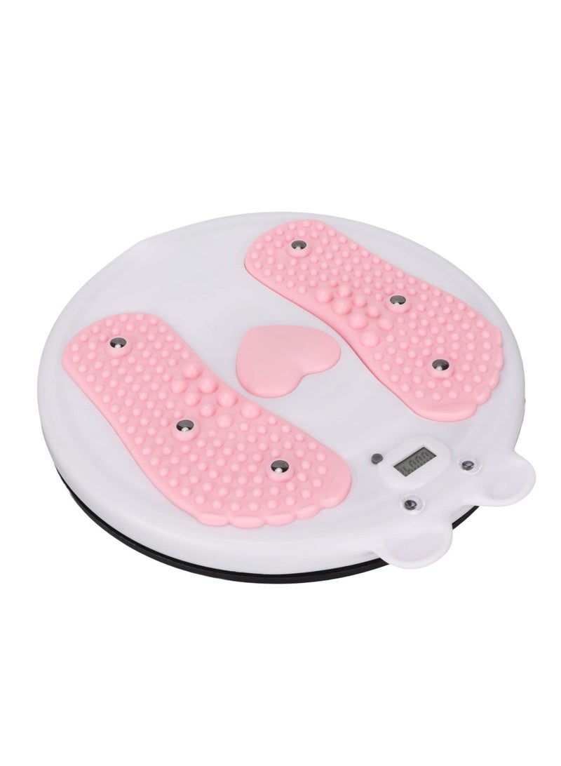 Waist Twisting Board, New Generation of Waist Twisting Disc, Exercise Discs Home Electronic Twisting Waist Disc Ab Rotating Board Acupressure Nodes Fitness Equipment (Pink)