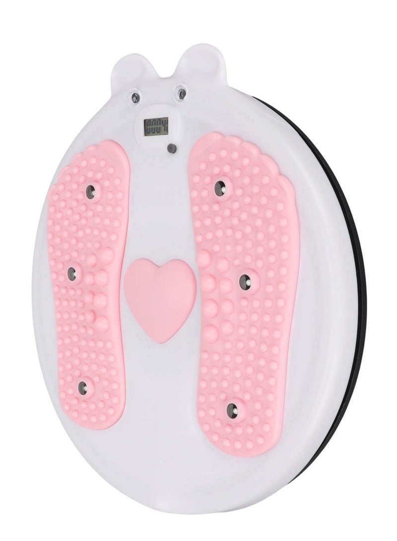Waist Twisting Board, New Generation of Waist Twisting Disc, Exercise Discs Home Electronic Twisting Waist Disc Ab Rotating Board Acupressure Nodes Fitness Equipment (Pink)