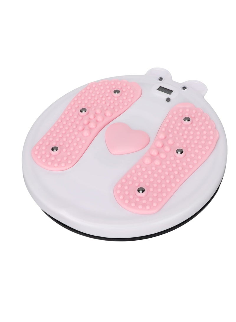 Waist Twisting Board, New Generation of Waist Twisting Disc, Exercise Discs Home Electronic Twisting Waist Disc Ab Rotating Board Acupressure Nodes Fitness Equipment (Pink)