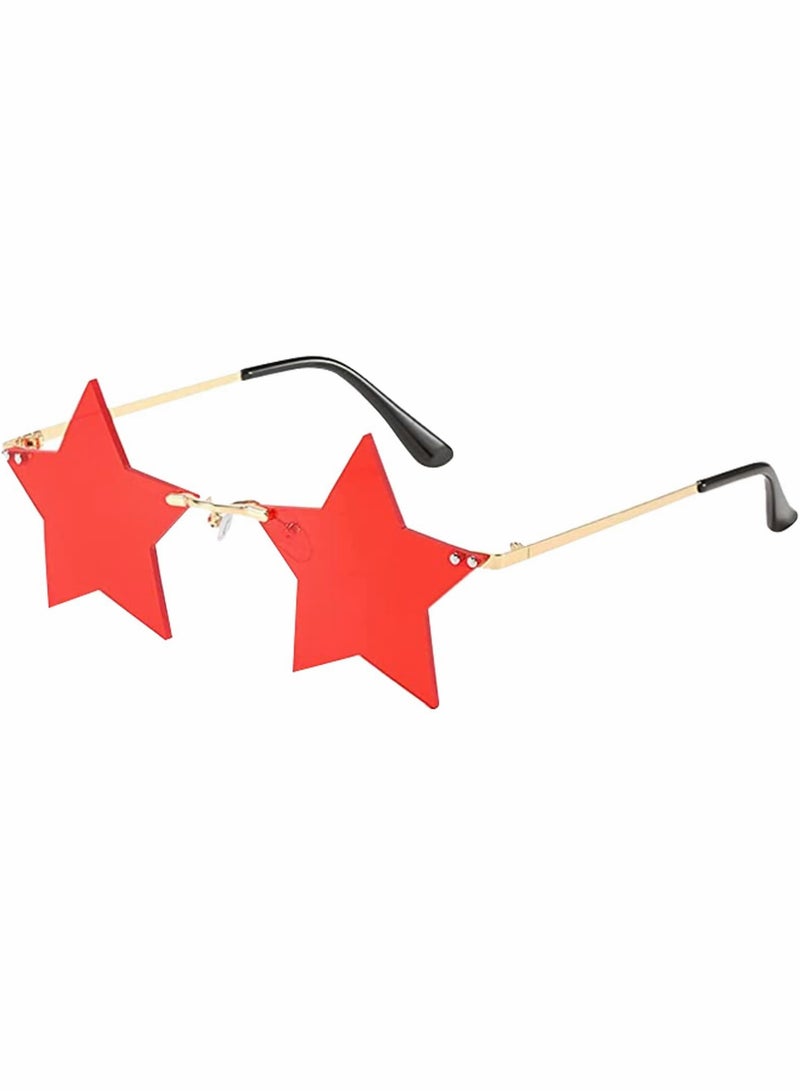 Excefore Sunglasses for Women/Men, Star Rimless Sunglasses - Image 1