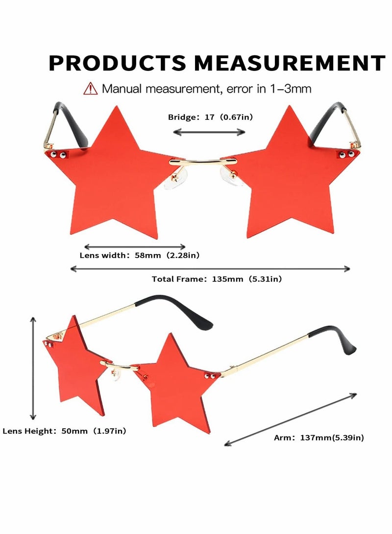 Excefore Sunglasses for Women/Men, Star Rimless Sunglasses - Image 4