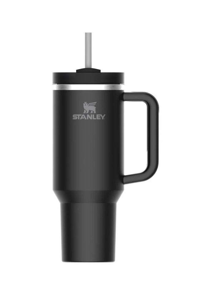 Stanley Quencher H2.0 FlowState Vacuum Insulated Tumbler – 40 oz Black Stainless Steel Travel Mug with Leakproof Lid & Straw | Double-Walled Design Keeps Drinks Hot for 7 Hours & Cold for 24 Hours | Durable, Portable & Ideal for Water, Coffee, Smoothies, Iced Tea, and On-the-Go Hydration - Image 2