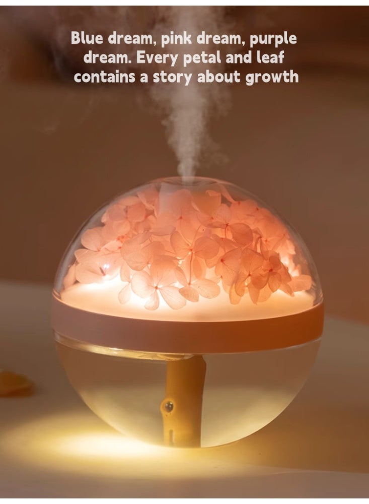 Humidifier Small Household Desktop Night Light Charging Portable Atmosphere Light Pink - Image 2