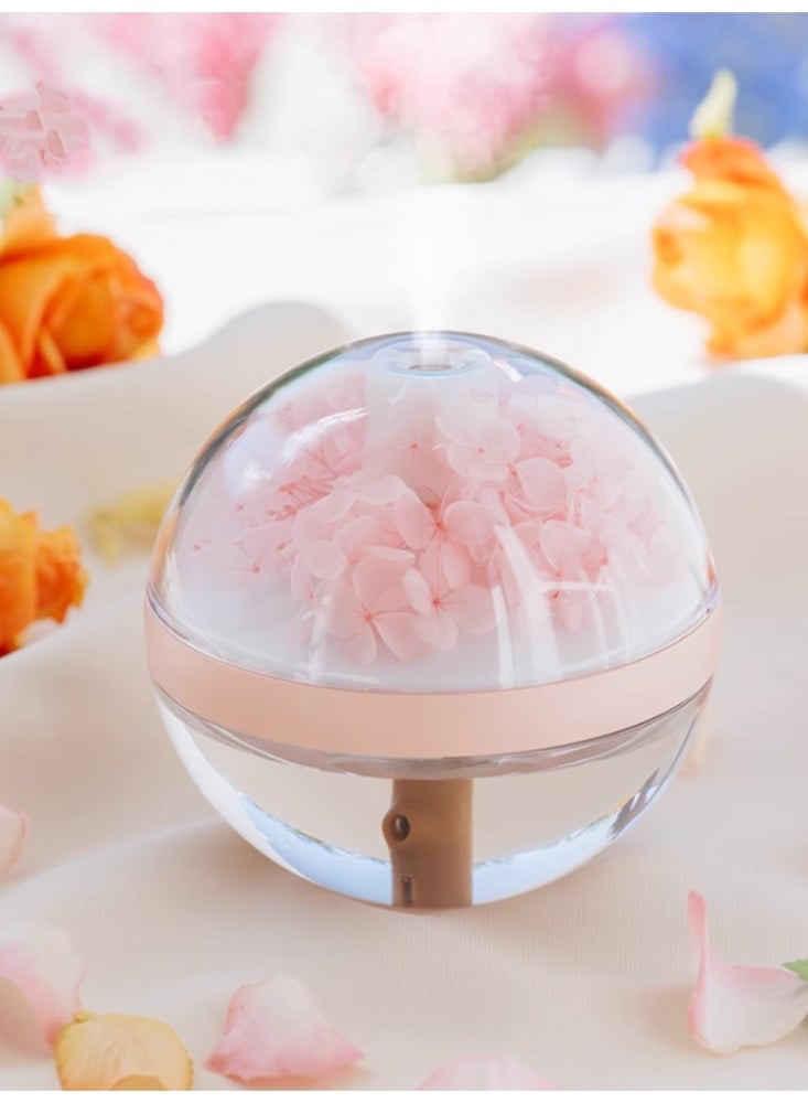 Humidifier Small Household Desktop Night Light Charging Portable Atmosphere Light Pink - Image 4