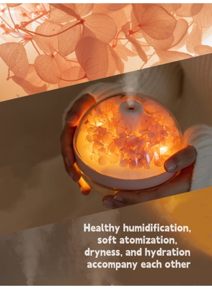 Humidifier Small Household Desktop Night Light Charging Portable Atmosphere Light Pink - Image 3
