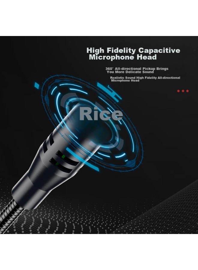 Nintaus Microphone, Wired Computer Microphone, Desktop And Laptop Microphone, For Online Cl, Video Conferences, E-sports Gaming, Voice Recording External Sound Card Y100b - Image 2