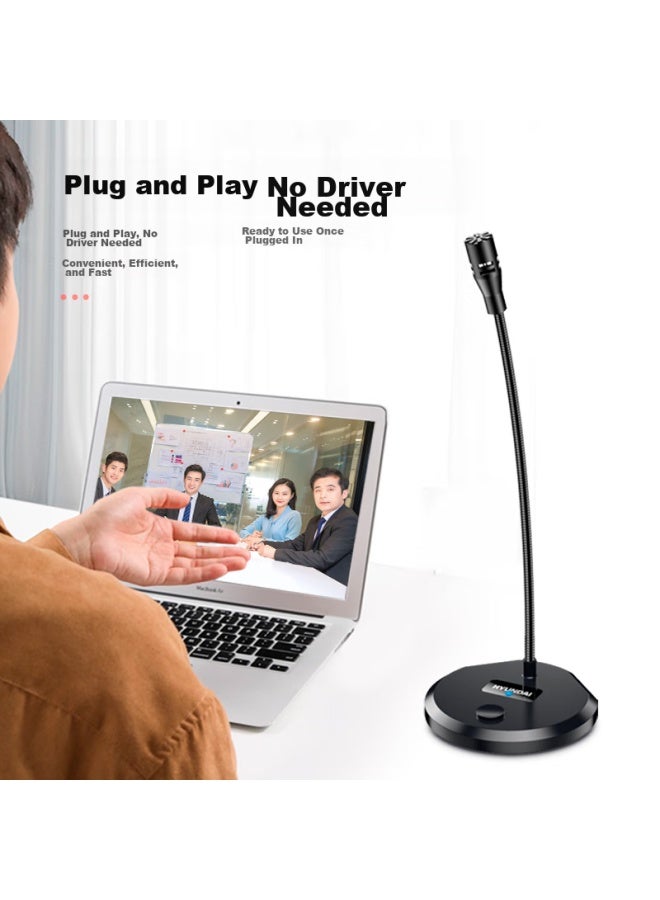 Nintaus Microphone, Wired Computer Microphone, Desktop And Laptop Microphone, For Online Cl, Video Conferences, E-sports Gaming, Voice Recording External Sound Card Y100b - Image 3
