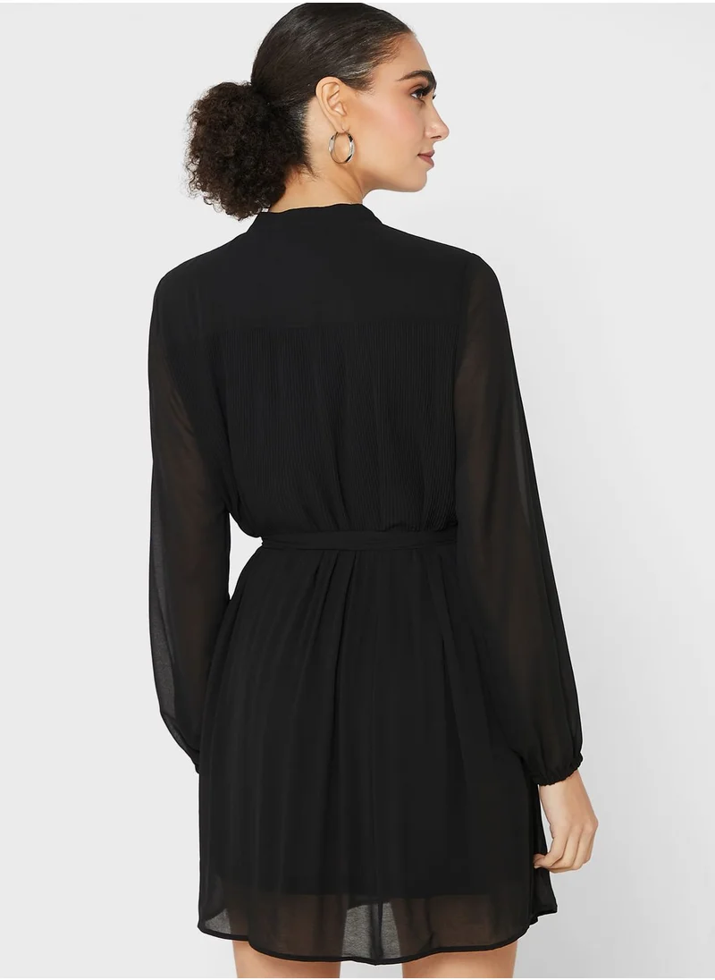 Jacqueline de Yong Key Hole Pleated Dress