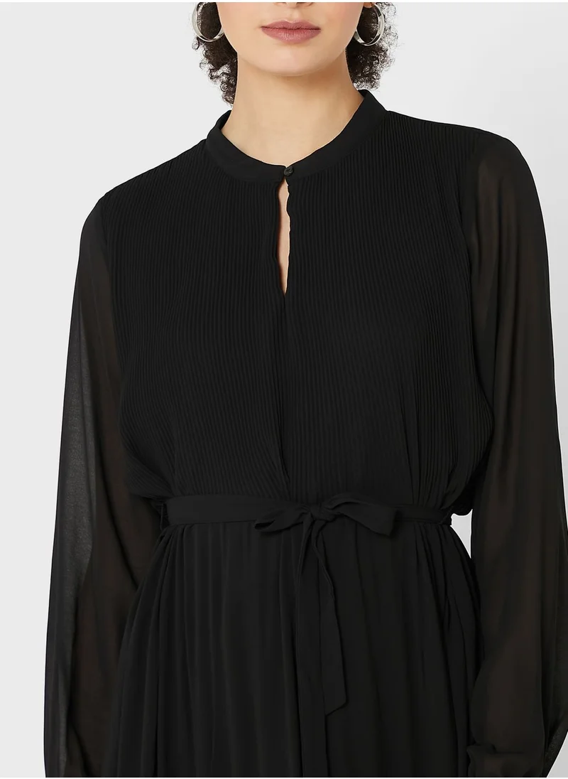 Jacqueline de Yong Key Hole Pleated Dress