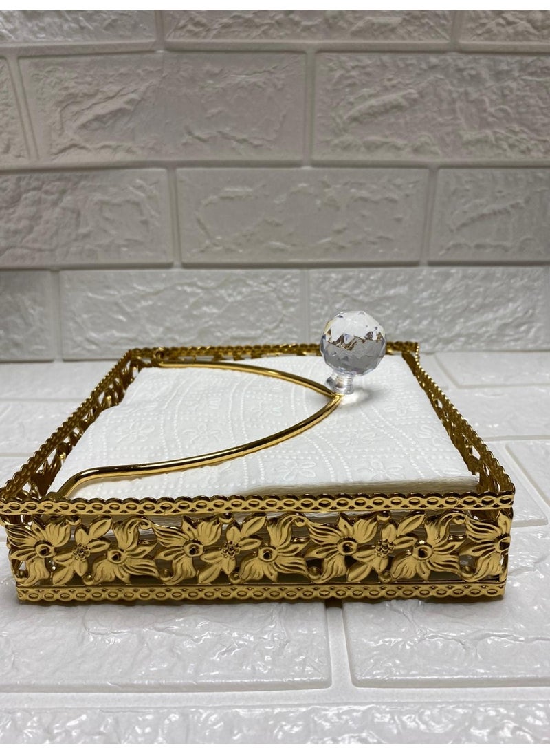 Stone Mirrored Napkin Holder Stainless Steel Luxury Napkin Box Gold Embroidered Premium Napkin Holder - pzsku/Z1BB835155C5480C70426Z/45/_/1729211353/9eb7be86-e54f-461d-94af-e95f6903d8c6