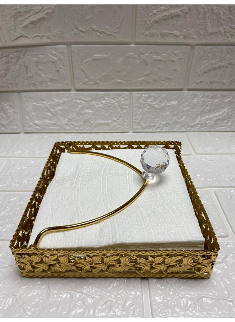 Stone Mirrored Napkin Holder Stainless Steel Luxury Napkin Box Gold Embroidered Premium Napkin Holder - pzsku/Z1BB835155C5480C70426Z/45/_/1729211354/b4daf266-fe09-470f-8787-cc17c9284f73