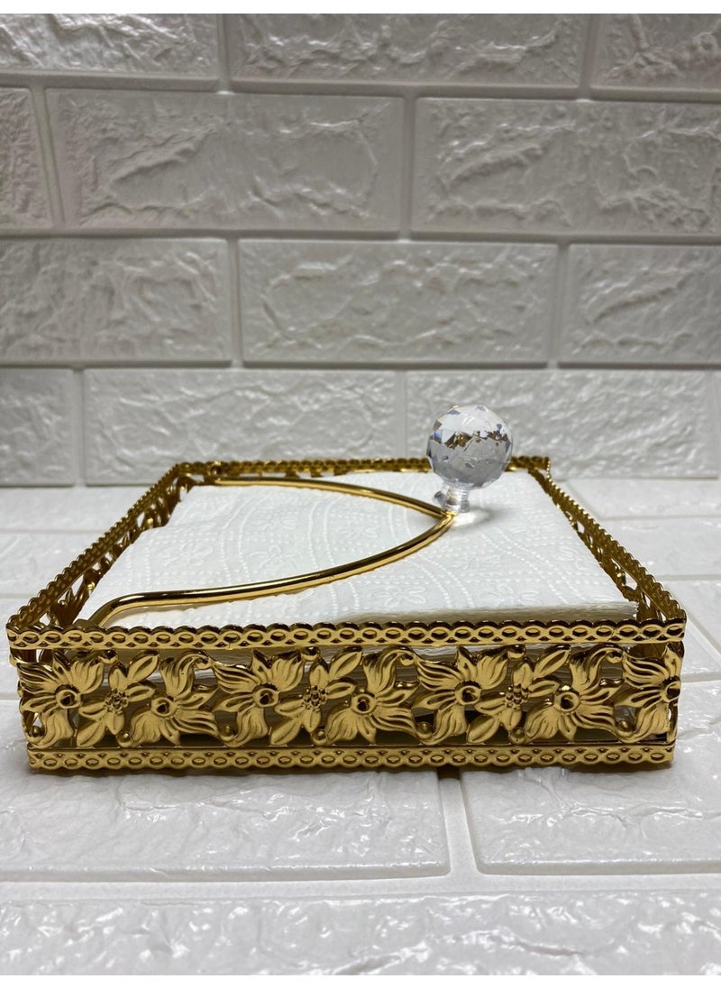 Stone Mirrored Napkin Holder Stainless Steel Luxury Napkin Box Gold Embroidered Premium Napkin Holder - pzsku/Z1BB835155C5480C70426Z/45/_/1729211362/56e9b84b-a201-45ea-8593-9169b6b103ea