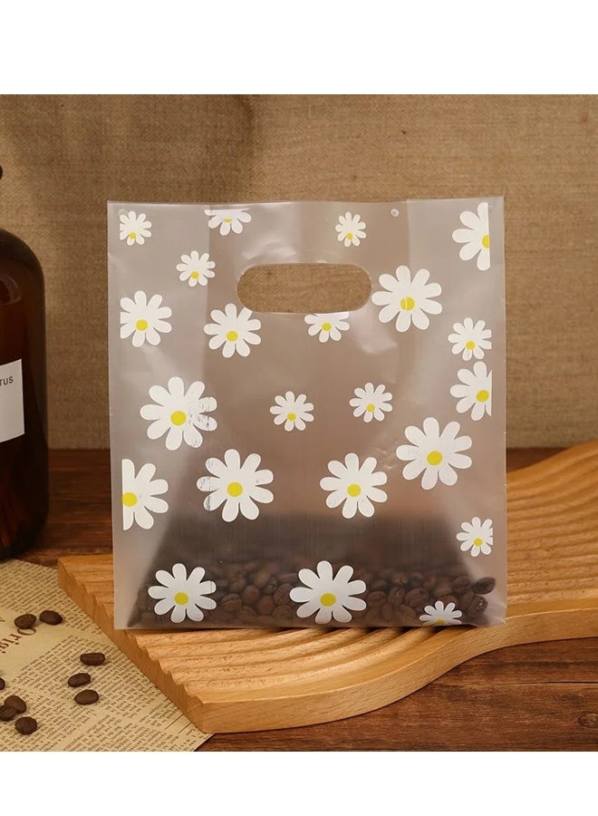 50 Pieces Reusable Transparent Bags For Gifts And Distributions Decorated With Flowers, Food Bags, Clear Bags, Flower Bags, Clear 20×30cm - Image 4