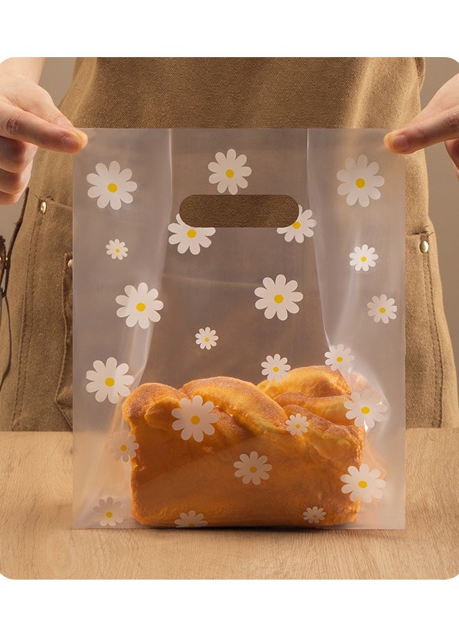 50 Pieces Reusable Transparent Bags For Gifts And Distributions Decorated With Flowers, Food Bags, Clear Bags, Flower Bags, Clear 20×30cm - Image 5