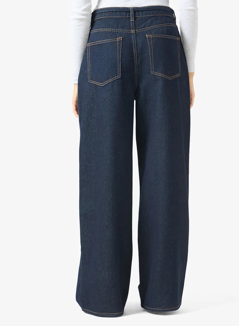 Vero Moda  Mid-Rise Wide Belted Jeans for Women | Best Price UAE